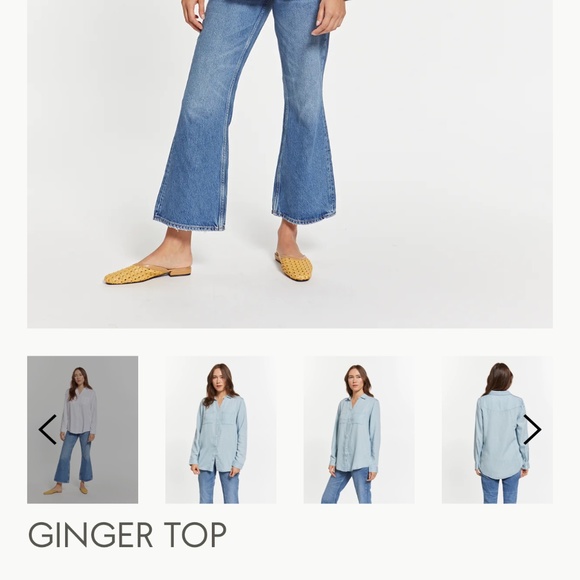 NWT Thread and Supply "GINGER" white XL button-down blouse - super SOFT fabric - Picture 9 of 12